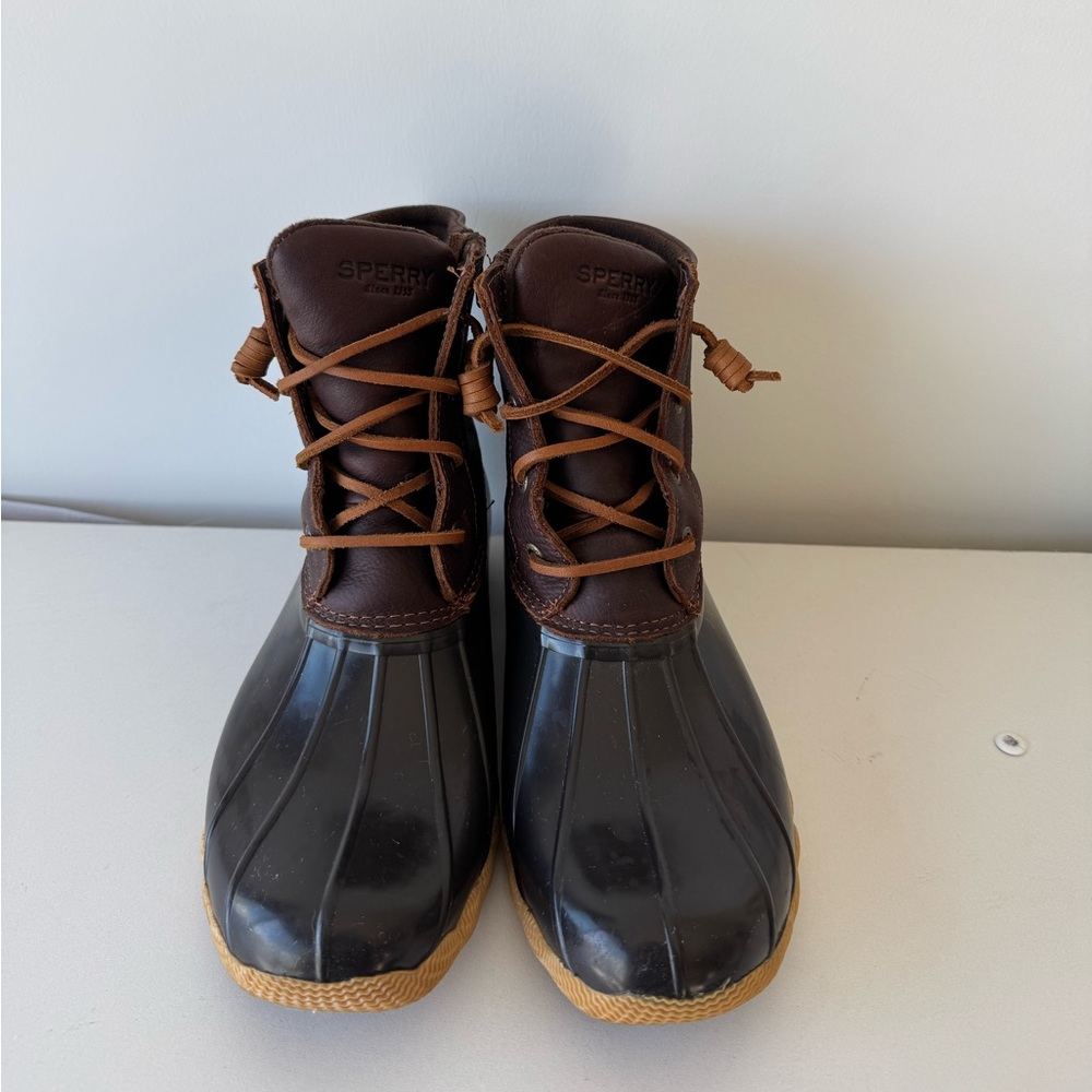 Sperry Dark Brown and Black Waterproof Boots